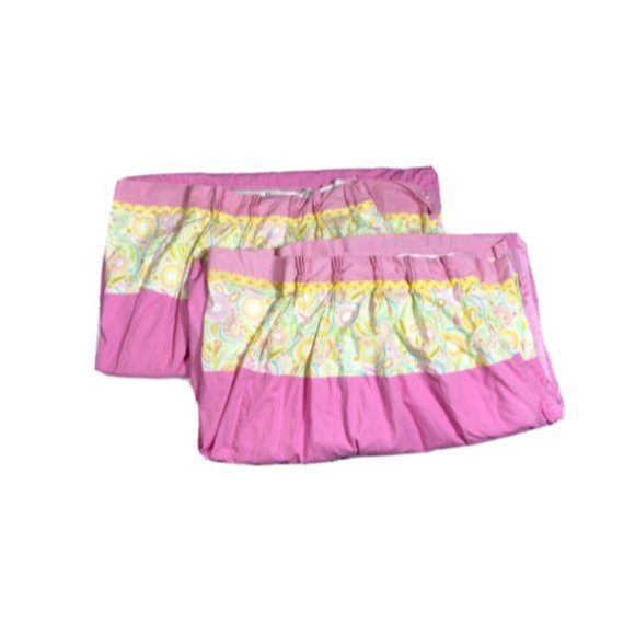 2 Custom Made Luxury Pinch Pleat Curtains Drapes Pink Lilly Stye Girls Heavy